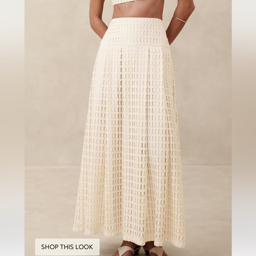 NWT Banana Republic Vina Italian Lace Maxi Skirt